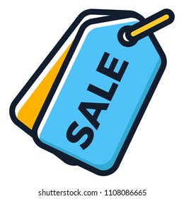 sale icon flat vector icon. Modern simple isolated sign. Pixel perfect vector illustration for logo, website, mobile app and other designs