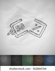 SALE icon. Hand drawn vector illustration