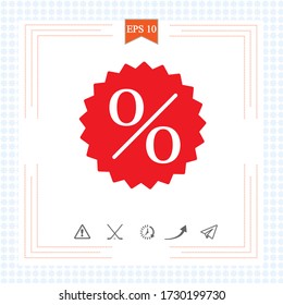 Sale icon isolated on white background. Vector illustration. 