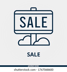 sale icon, premium linear sale icon.