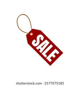 sale icon in red and white for your design needs