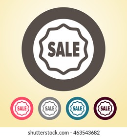 Sale Icon in round shape.
