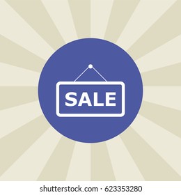 sale icon. sign design. background