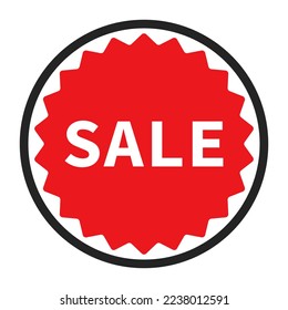 icono VENDER. Etiqueta de venta. Vector.