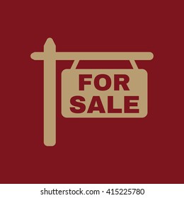 The for sale icon. Sale symbol. Flat Vector illustration. Button Set