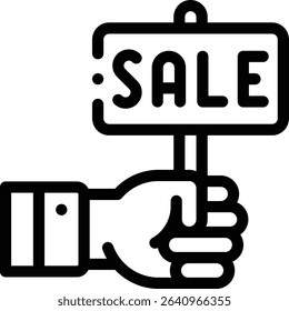sale icon. Thin Linear Style Design Isolated On White Background