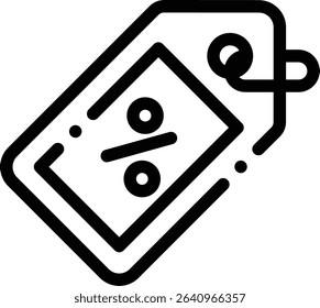 sale icon. Thin Linear Style Design Isolated On White Background
