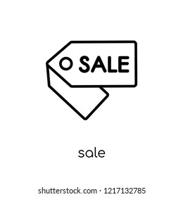 sale icon. Trendy modern flat linear vector sale icon on white background from thin line collection, outline vector illustration