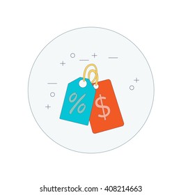 Sale Icon. Vector flat design illustration.