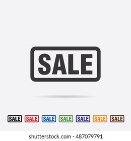 sale icon vector tag