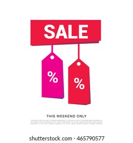 Sale icon. Vector tags. Flat icon. Sale labels