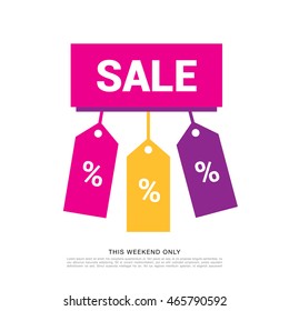 Sale icon. Vector tags. Flat icon. Sale labels