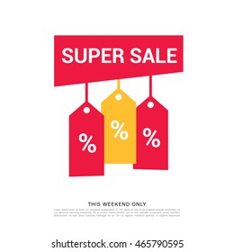 Sale icon. Vector tags. Flat icon. Sale labels