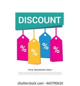 Sale icon. Vector tags. Flat icon. Sale labels