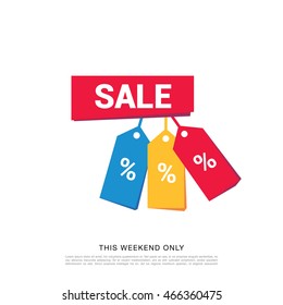 Sale icon. Vector tags. Flat icon. Sale labels