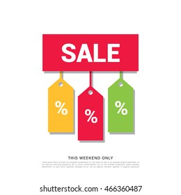 Sale icon. Vector tags. Flat icon. Sale labels
