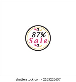 Sale Iconic Black Pinkish  gorgeous Vector illustration