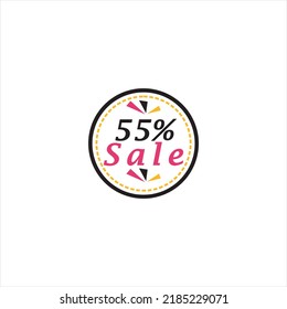 Sale Iconic Black Pinkish gorgeous Vector illustration