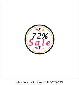 Sale Iconic Black Pinkish gorgeous Vector illustration