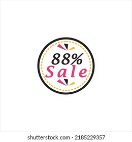 Sale Iconic Black Pinkish Star gorgeous Vector illustration