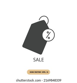 símbolos de venta elementos vectores para web de infografía