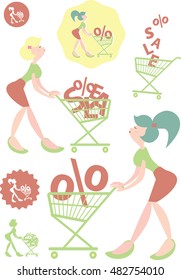 sale illustration vector kit