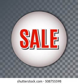 Sale. The inscription Sale on the white button. Grunge background.