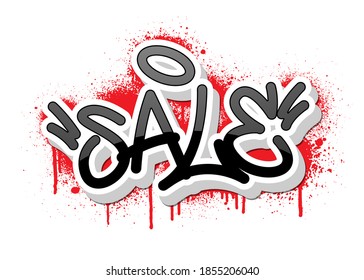 Sale isolated inscription. Vector volumetric blank for your design on a white background