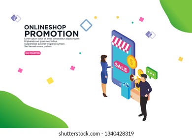 Sale isometric design concept