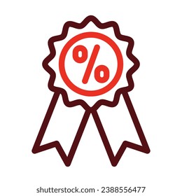 Sale Items Vector Thick Line Two Color Icons For Personal And Commercial Use.

