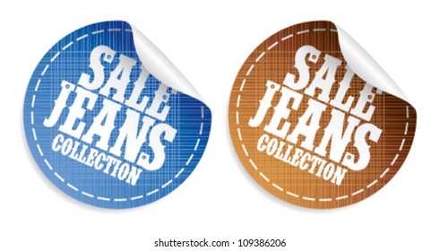 Sale Jeans collection stickers set