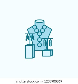 sale of jewelry 2 colored line icon. Simple colored element illustration. sale of jewelry outline symbol design from shopping mall set
