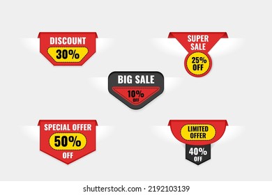 Sale label banner background vector hot offer. shopping fashion