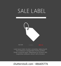 Sale label button web icon flat design