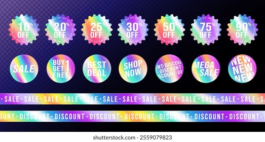 Sale Label Collection Set, Discount, Special Price, Big Deal, Best Deal, Mega Sale, New Arrival, Price Cut, Vector Illustration Sticker Package.