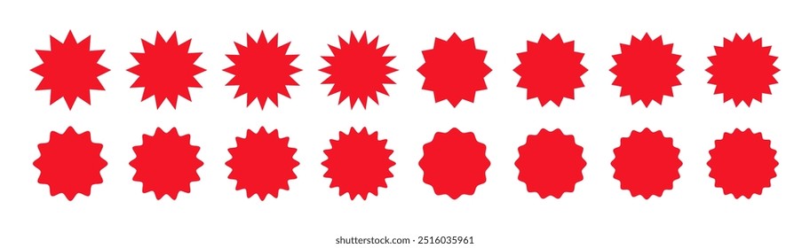 Sale Label Collection. Set of Price Tag Sticker Shapes. Promotion and Discount Badges. Special Offer Sale Tag Vector.