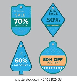 Sale Label collection set. Set ribbon banner and label sticker sale offer and badge tag sale advertising. Discount red ribbons, banners and icons. Cffer discount coupons. Vector illustration.