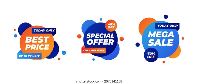 Sale Label Collection Set Vector
