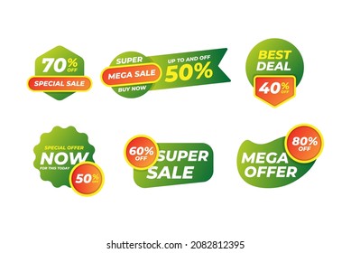 Sale Label Collection Set Vector