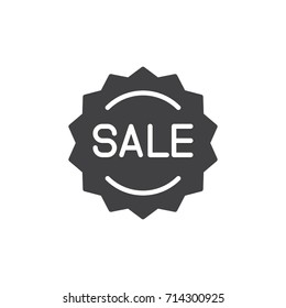 Sale label icon vector, filled flat sign, solid pictogram isolated on white. Symbol, logo illustration. Pixel perfect vector graphics