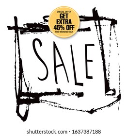 sale label layout design, vector illustration