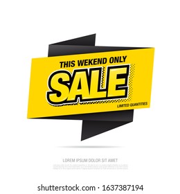 sale label layout design, vector illustration