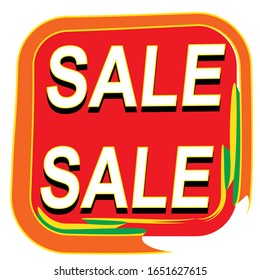 sale sale  label is a piece of paper,plastic film,cloth,metal or other material affixed to a container or product.
