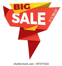 Sale label price tag banner badge template sticker design. Vector illustration.