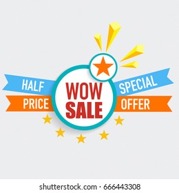 Sale label price tag template design. Vector illustration.