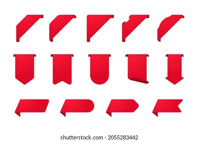 Sale label. Promotion red tag. Banner label templates for special offers.
