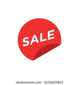 Sale Label ribbon banner and label sticker sale offer and badge tag sale advertising. Discount red ribbons, banners and icons. Cffer discount coupons. Vector illustration.