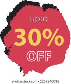 Sale label Set with discount Price OFF Tag Design Template