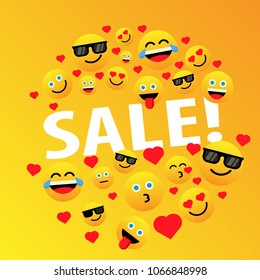 sale, label or sign for greeting card or poster