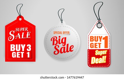 sale label special price.Buy 1 get 1 set